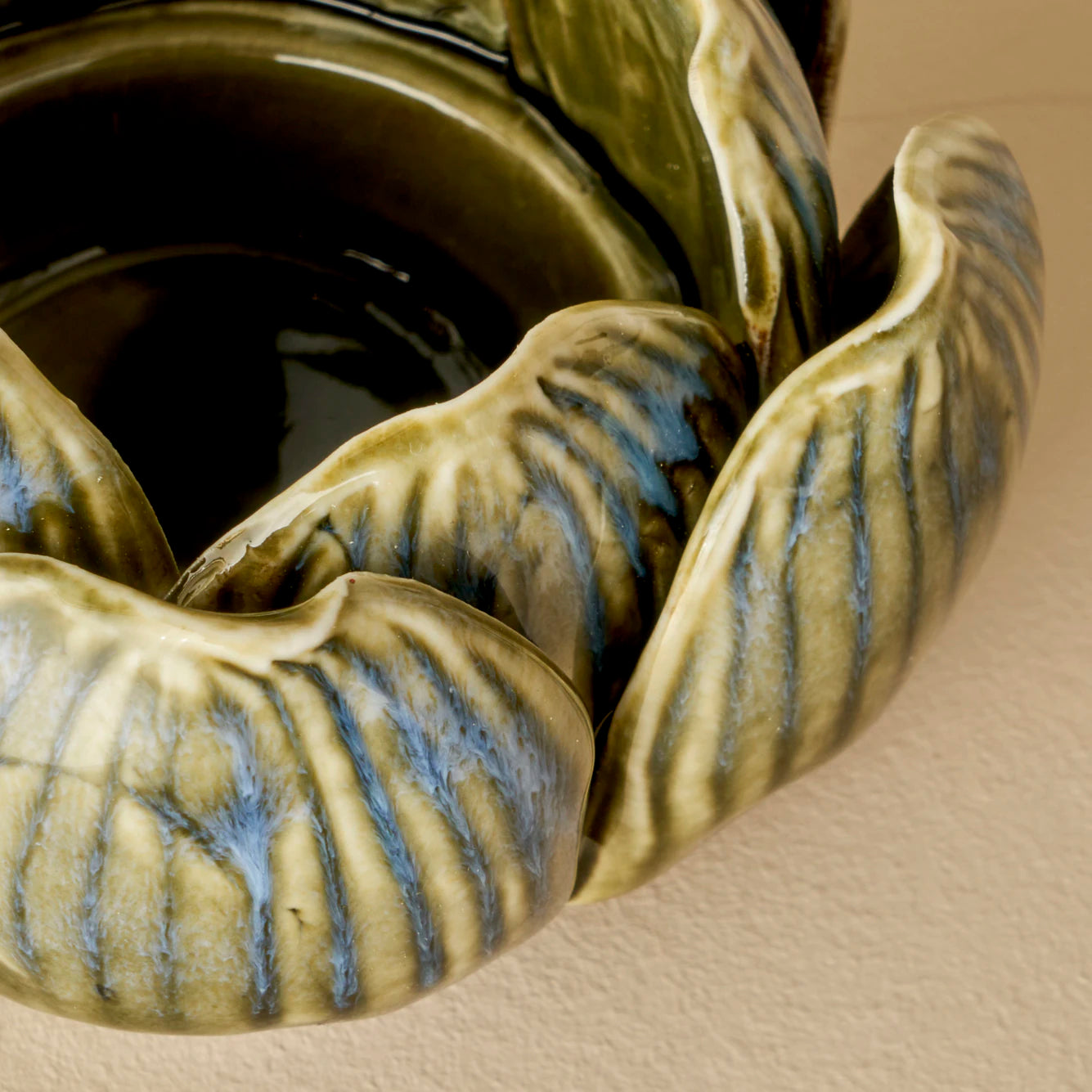 Lotus Mumluk Açık Kahverengi (8x8x5 cm) - YEŞİL - 8x8x5 cm - 3