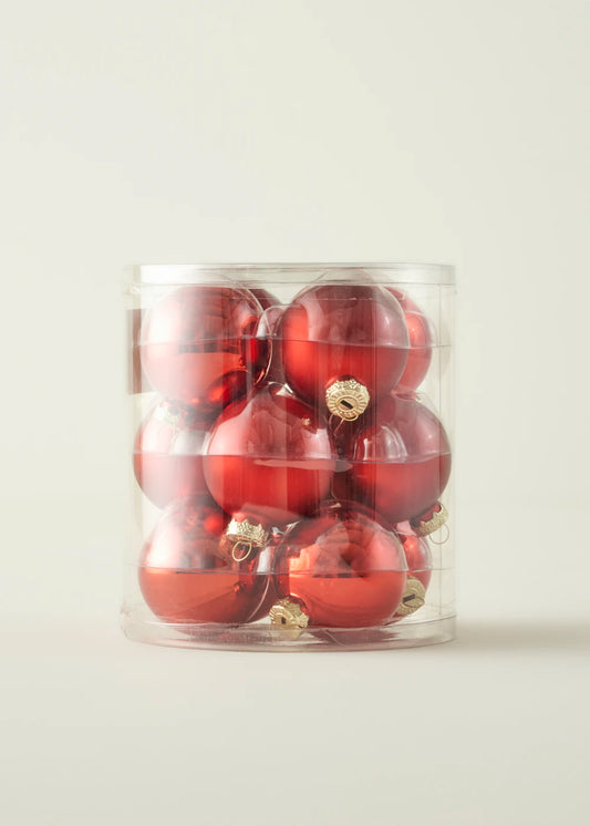 Christmas Dekoratif Süs 12'li Kırmızı (6 cm)
