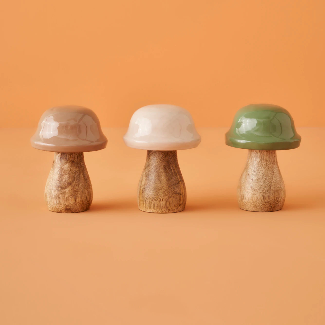 Mushroom Dekoratif Obje Bej (7x10 cm) - 3