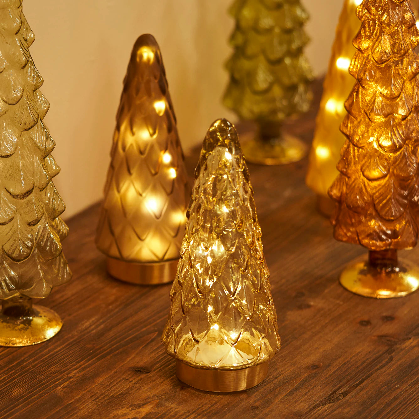 Pine Tree Yılbaşı Ledli Aydınlatma Gold (24 cm) - 2