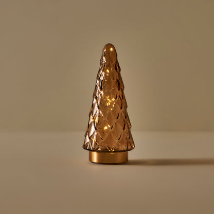 Pine Tree Yılbaşı Ledli Aydınlatma Gold (24 cm) - 24 cm - KAHVERENGİ - 3