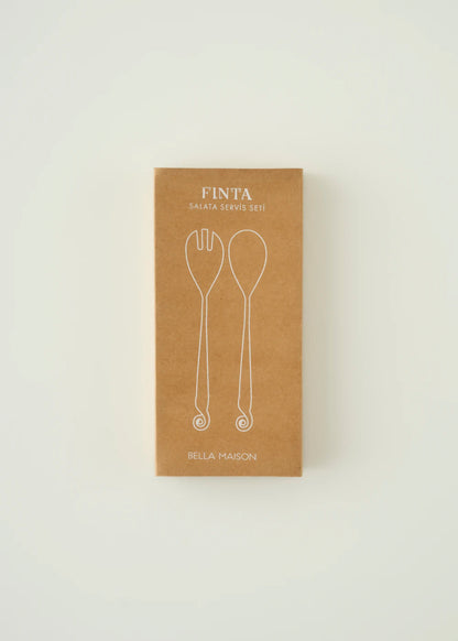 Finta Salata Servis Seti Naturel (25x5 cm) - 5