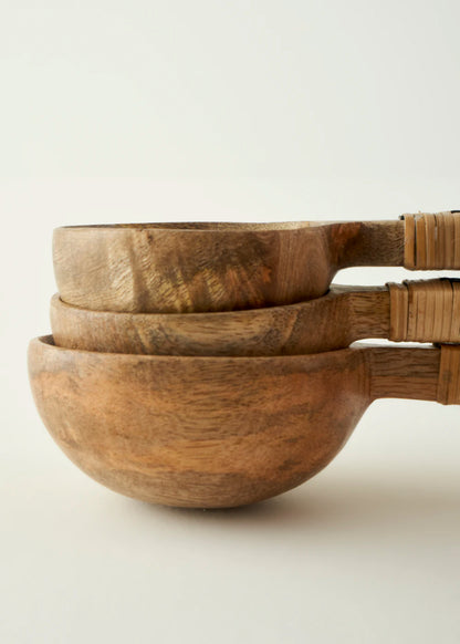Varna 3'lü Ölçü Kaşığı Seti Naturel (21,5x8,5x5,5 cm)