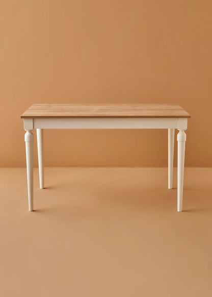 Oak Yemek Masası Naturel-Beyaz (80x120 cm)