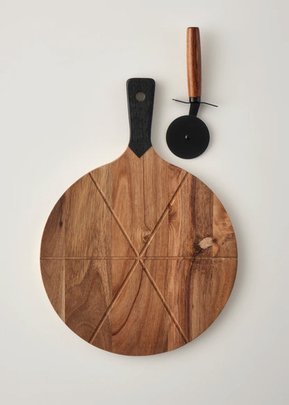 Slice Pizza Sunum Seti Naturel (42x30 cm)