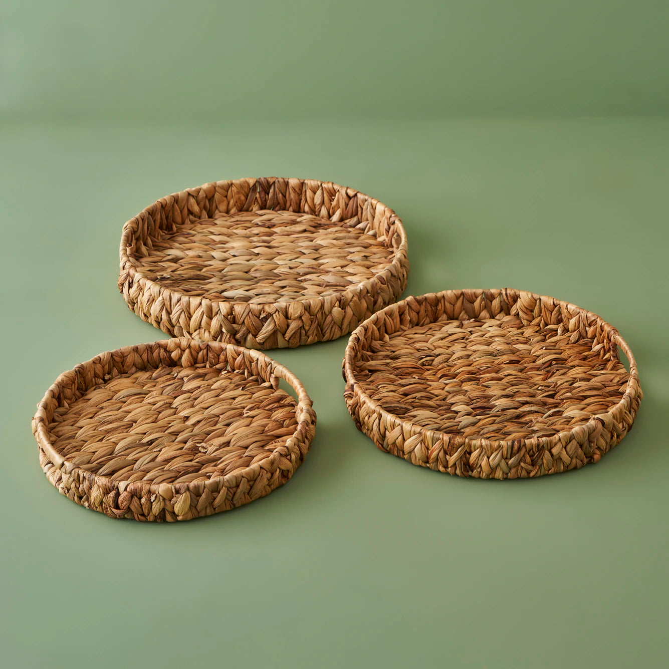 Maita Yuvarlak Dekoratif Tepsi Naturel (30x4,5 cm) - 38x6 cm - NATUREL - 3