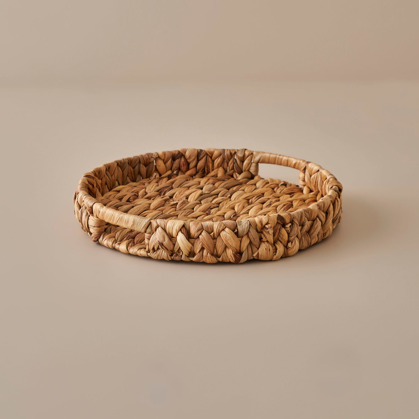 Maita Yuvarlak Dekoratif Tepsi Naturel (30x4,5 cm)