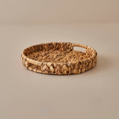 Maita Yuvarlak Dekoratif Tepsi Naturel (30x4,5 cm)