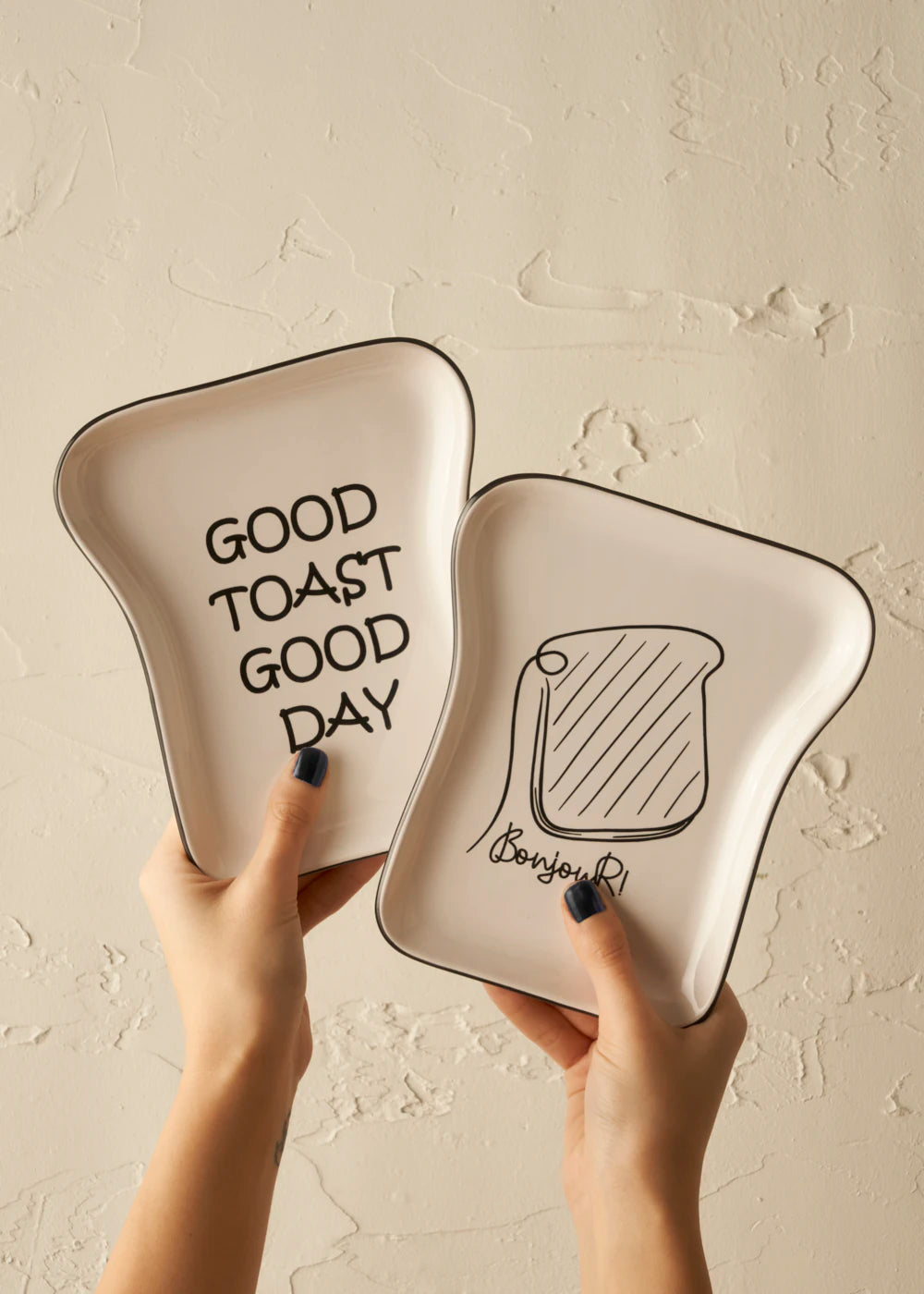 Toast Seramik 8 Parça 2 Kişilik Kahvaltı Takımı Siyah - 2
