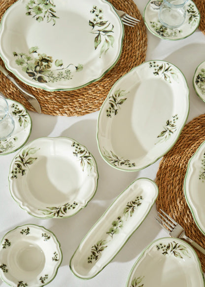 Julia Stoneware 26 Parça 6 Kişilik Kahvaltı Takımı Yeşil