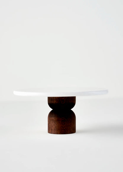 Olmo Mermer Kek Standı Naturel (25x25 cm)