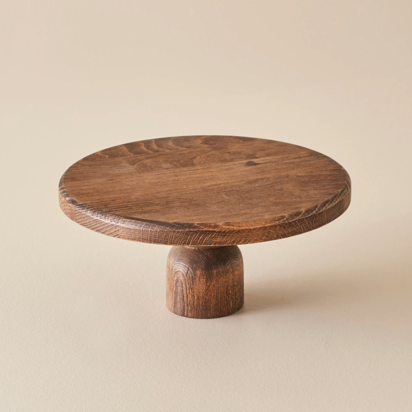 Wooden Ahşap Kek Standı Naturel (25x25 cm)