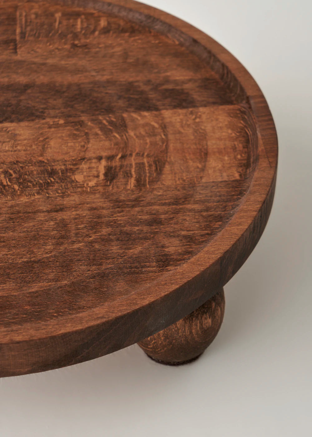 Wooden Ahşap Yuvarlak Sunum Standı Naturel (25 cm) - 3