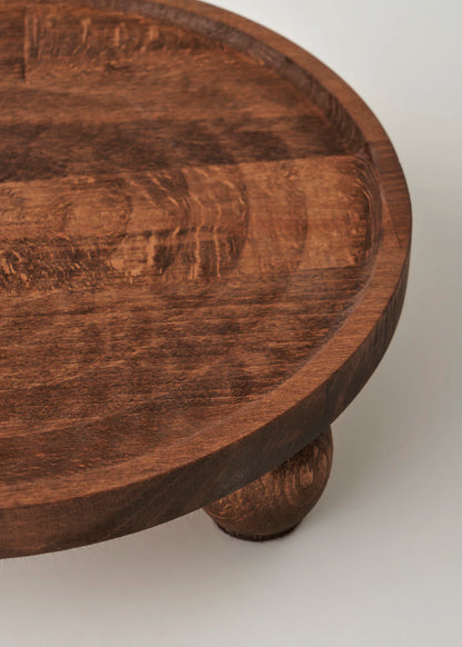 Wooden Ahşap Yuvarlak Sunum Standı Naturel (25 cm)