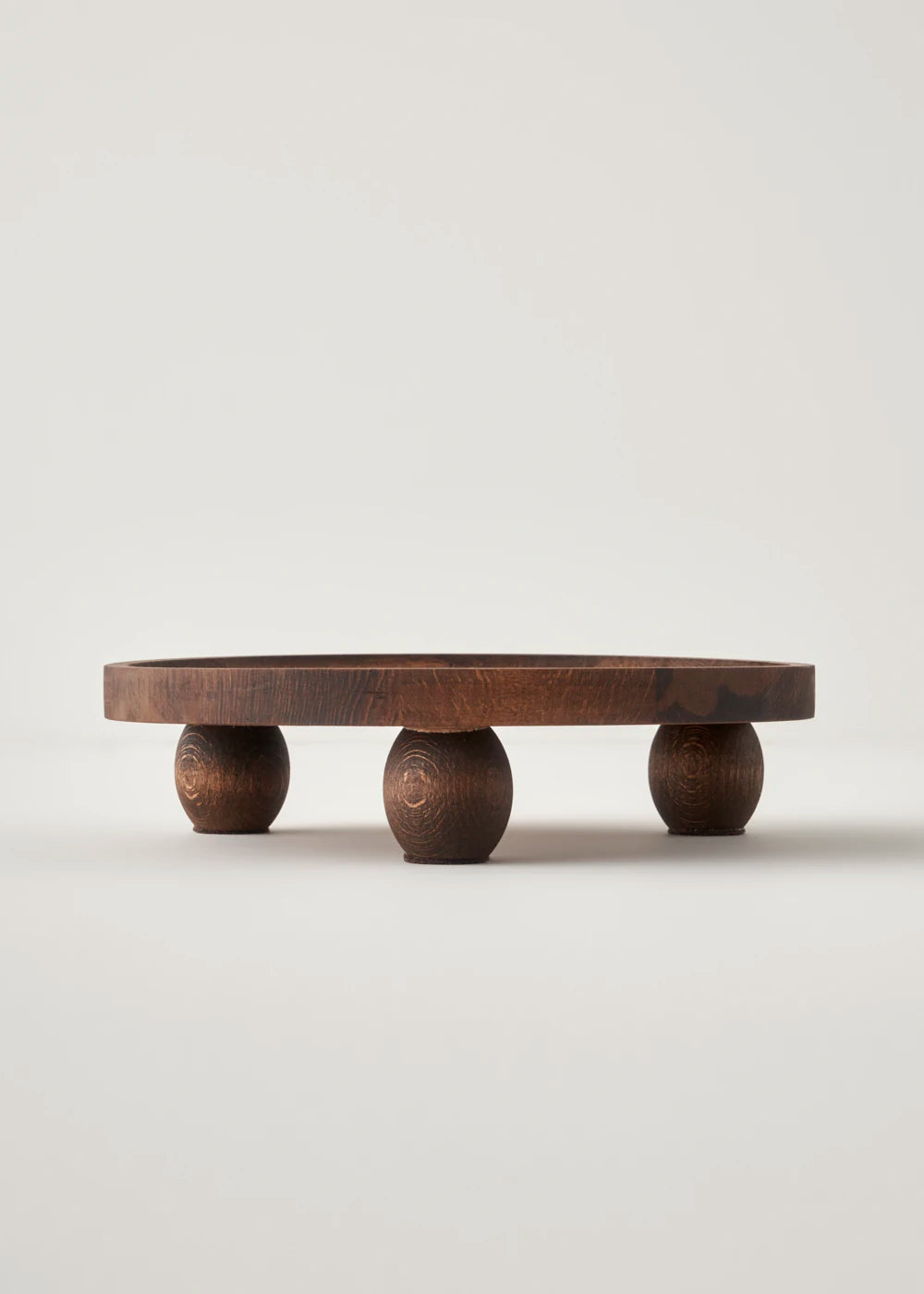 Wooden Ahşap Yuvarlak Sunum Standı Naturel (25 cm) - 5