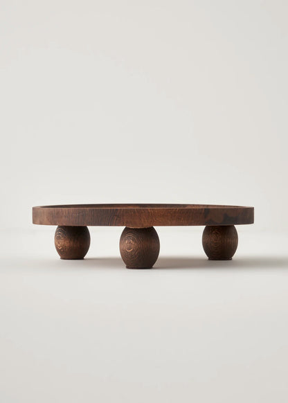 Wooden Ahşap Yuvarlak Sunum Standı Naturel (25 cm) - 5