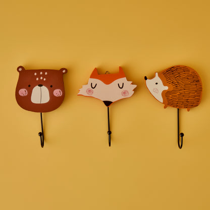 Hedgehog Çocuk Askı Kahverengi (11x11x3 cm) - 3
