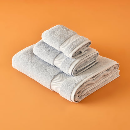 %100 Pamuk Premium Dorita Banyo Havlusu Açık Mavi (90x150 cm) - 50x90 cm - AÇIK MAVİ - 3