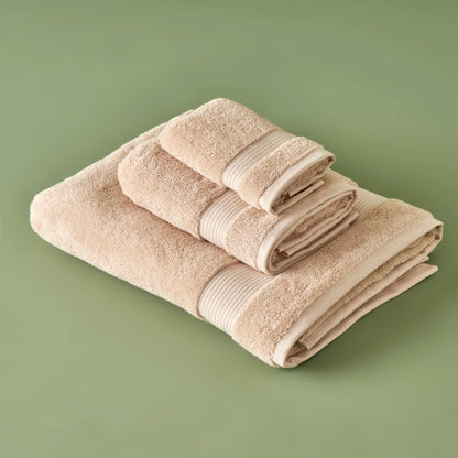 %100 Pamuk Premium Dorita Banyo Havlusu Açık Mavi (90x150 cm) - 90x150 cm - BEJ - 3