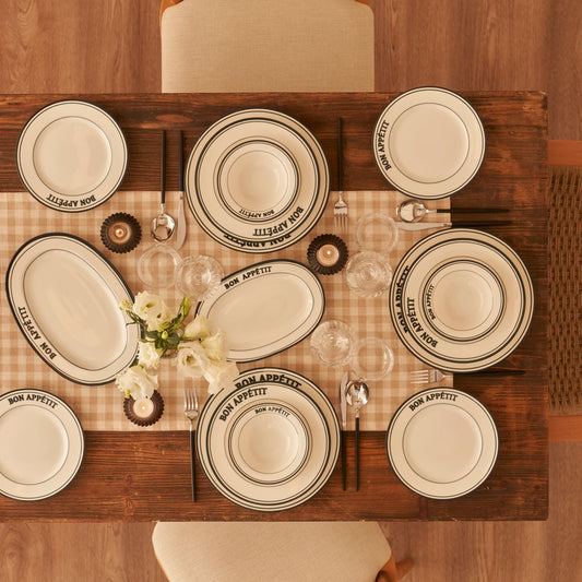 Bon Appetit Porselen 44 Parça Yemek Ve Kahvaltı Takımı Siyah