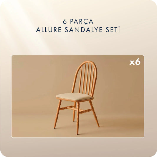 Allure Sandalye 6'lı Naturel