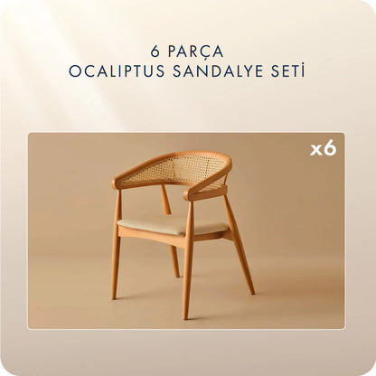 Ocaliptus Sandalye Naturel (54x49x79 cm)