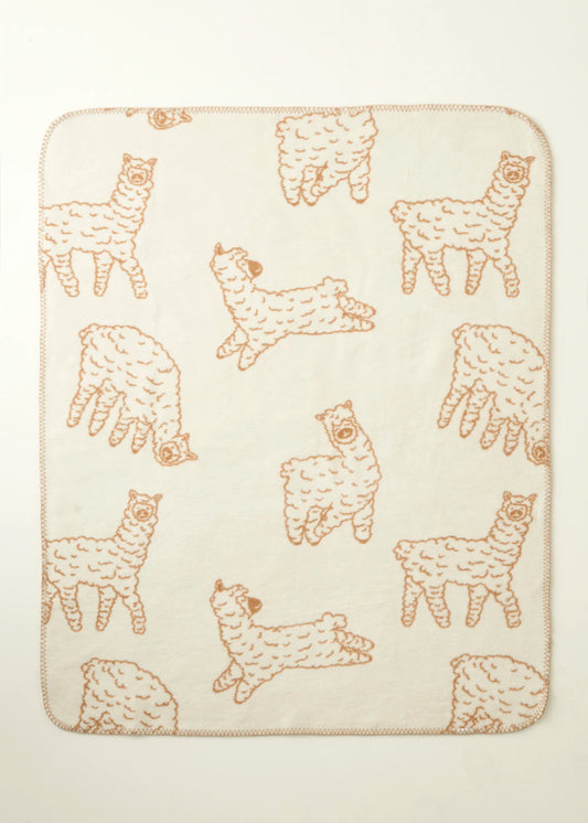 Alpaca Pamuklu Bebek Battaniyesi Bej (100x120 cm) - 2