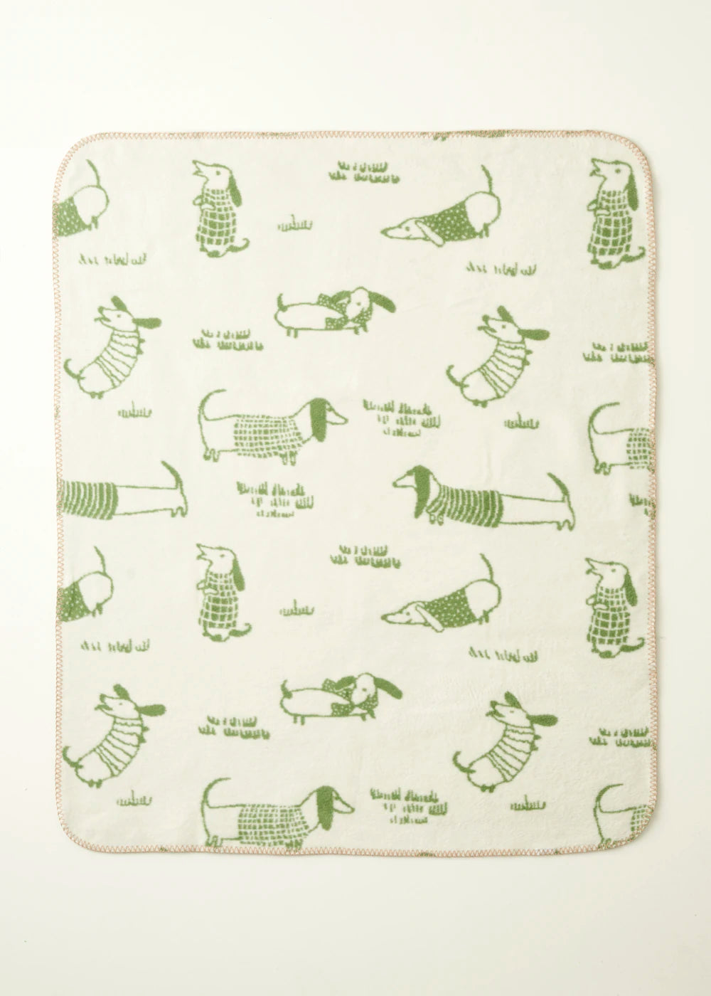 Sausage Dog Pamuklu Bebek Battaniyesi Yeşil (100x120 cm) - 2