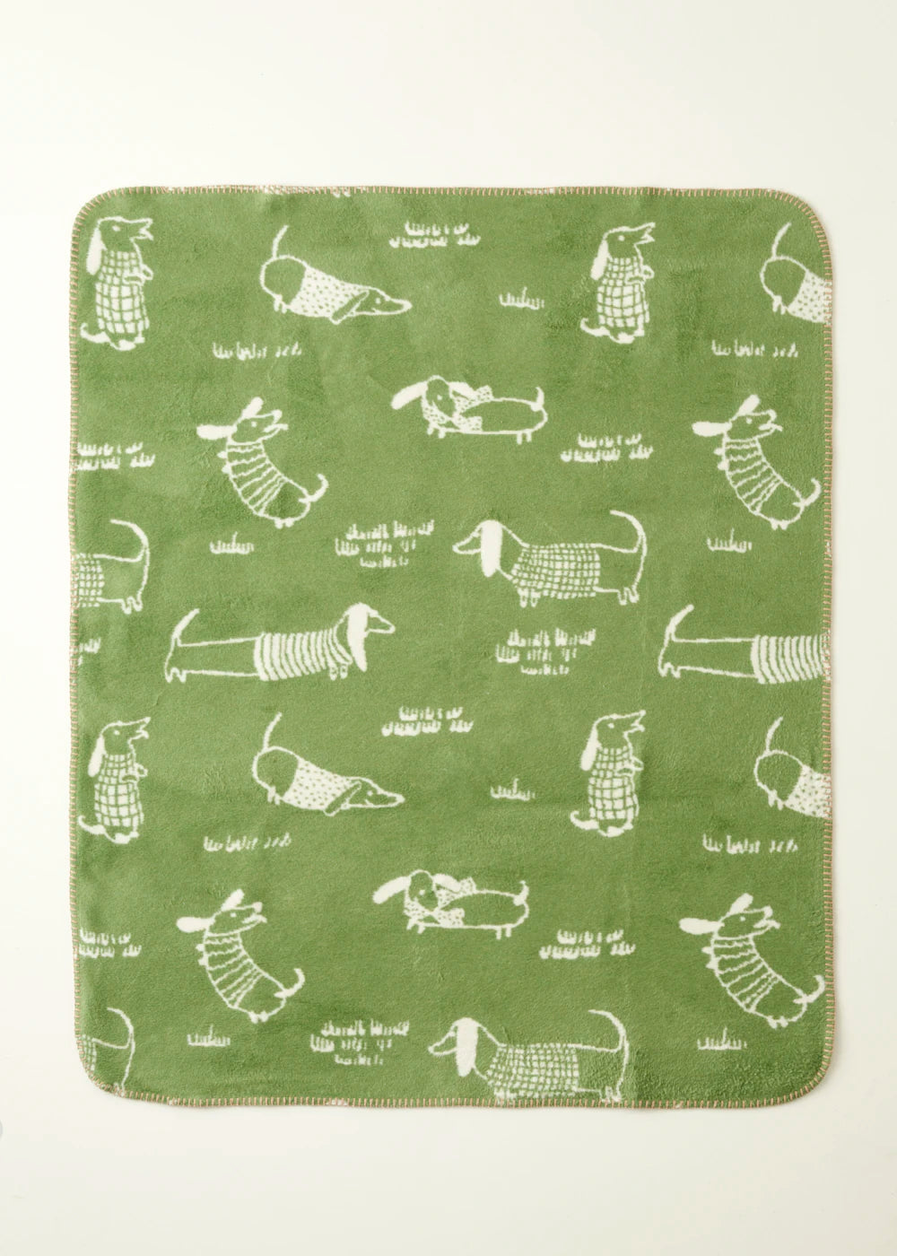 Sausage Dog Pamuklu Bebek Battaniyesi Yeşil (100x120 cm) - 3