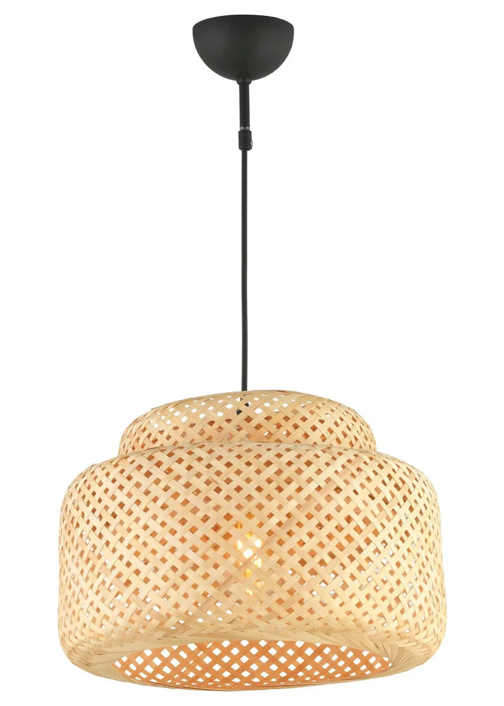 Muriel Rattan Sarkıt Avize Naturel (29x22 cm) - 37x80 cm - NATUREL - 3