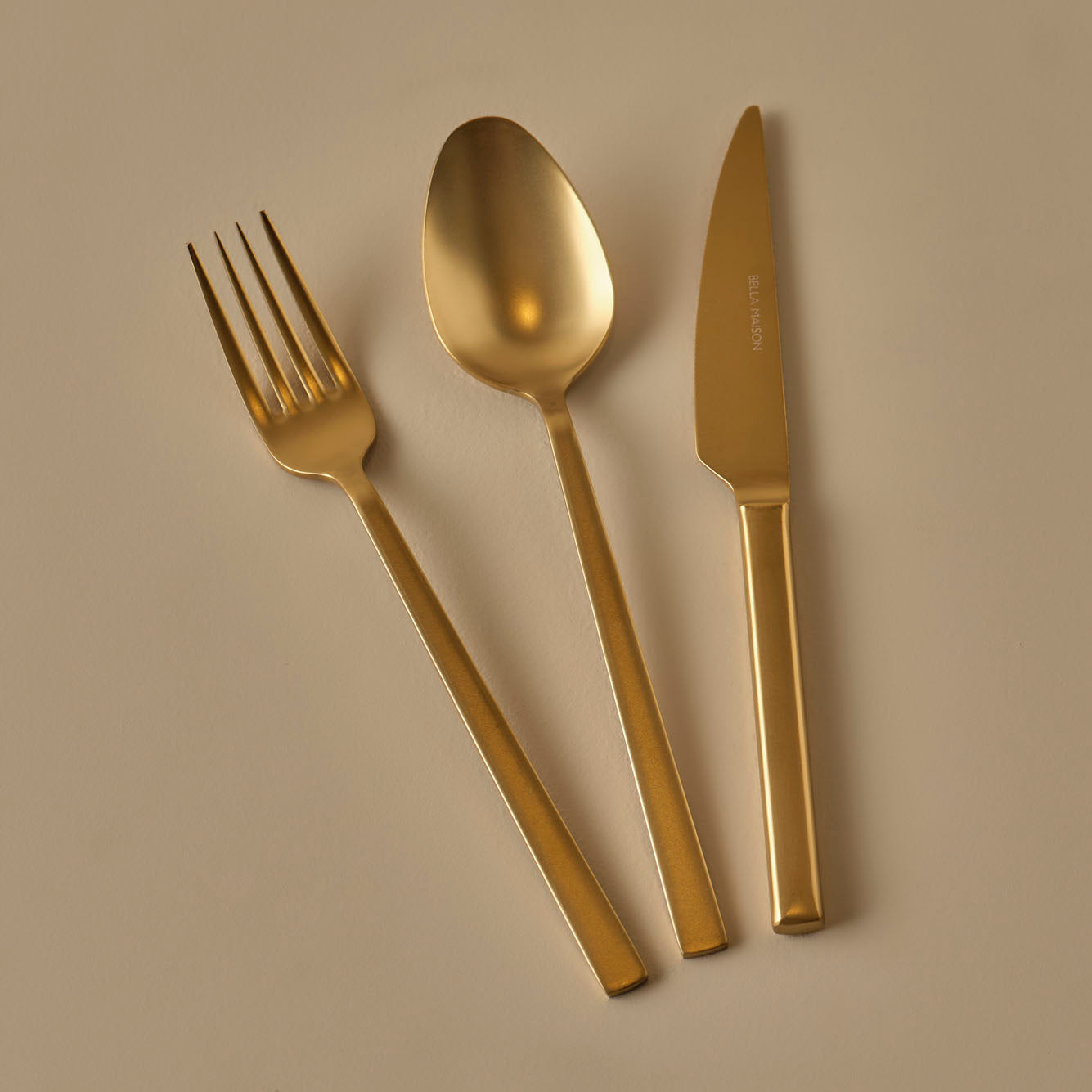 Premium Silver 42 Parça Çatal Kaşık Bıçak Seti - GOLD - Çeşitli - 2