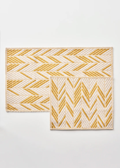 %100 Pamuk Corner Paspas Takımı Hardal (60x100 - 50x60 cm)