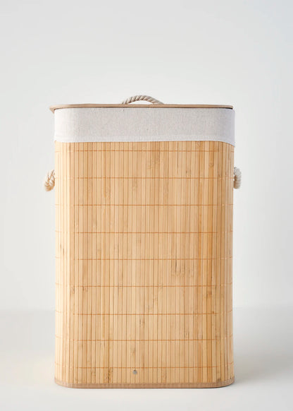 Fonte Bambu Çamaşır Sepeti Naturel (40x30x61 cm)