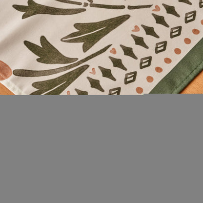 Tulip Pamuklu Runner Beyaz-Yeşil (50x150 cm) - 2