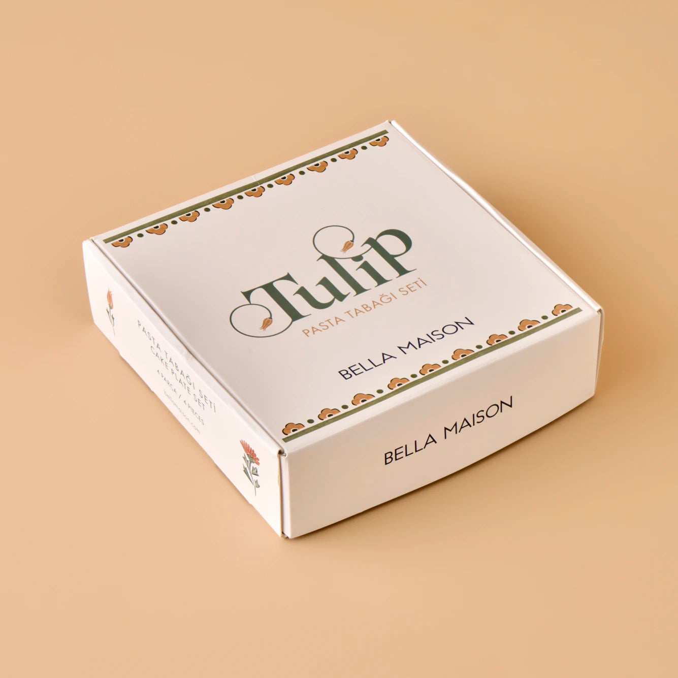 Tulip Porselen 4'lü Pasta Tabağı Seti (19 cm) - 3
