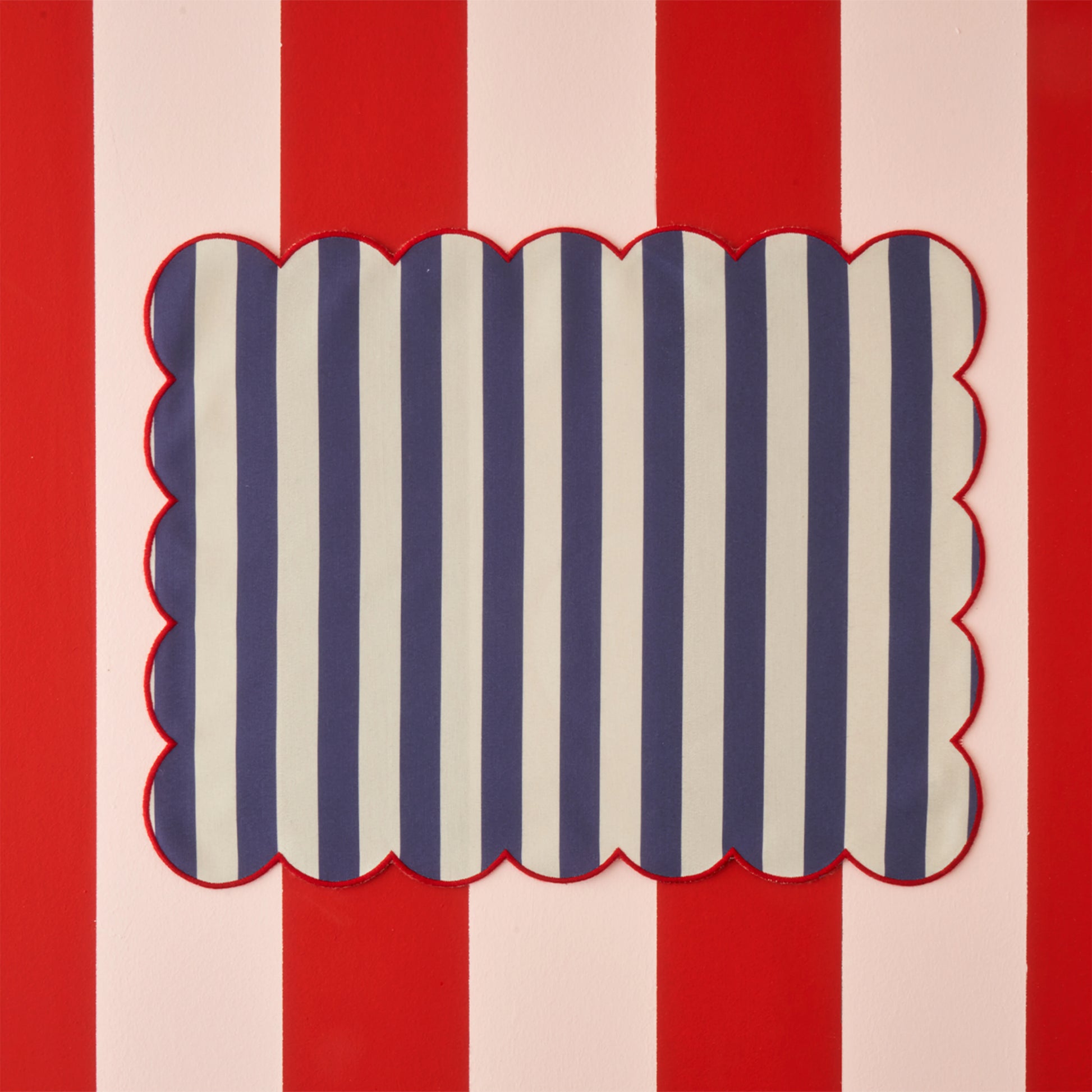 Line Pamuklu Amerikan Servis Kırmızı (35x45 cm) - MAVİ - 35x45 cm - 3