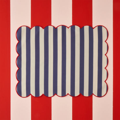 Line Pamuklu Amerikan Servis Kırmızı (35x45 cm) - MAVİ - 35x45 cm - 3