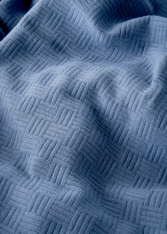 %100 Pamuk Line Tek Kişilik Pike Takımı Lacivert (150x220 cm)