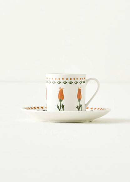 Tulip Porselen 2'li Kahve Fincanı (90 cc)