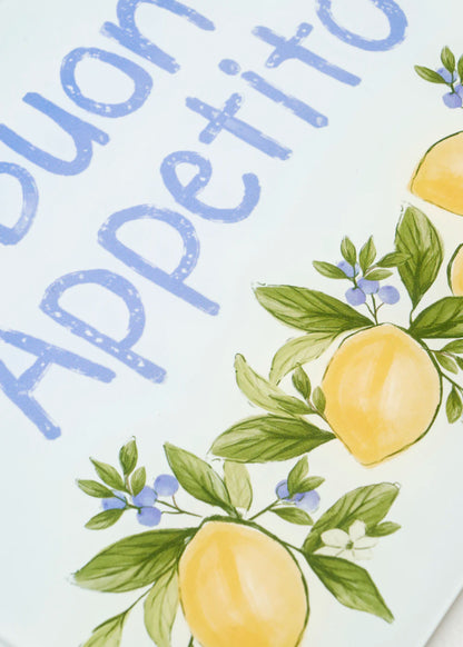 Lemoncello Cam Kesme Tahtası (35x25 cm)
