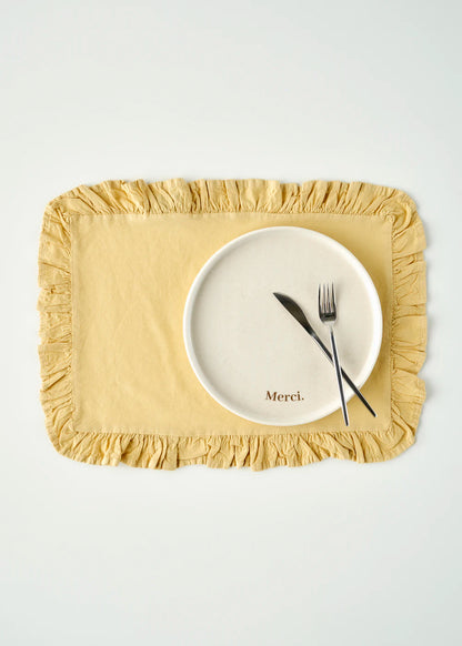 %100 Pamuk Elegance Amerikan Servis Sarı (35x45 cm)