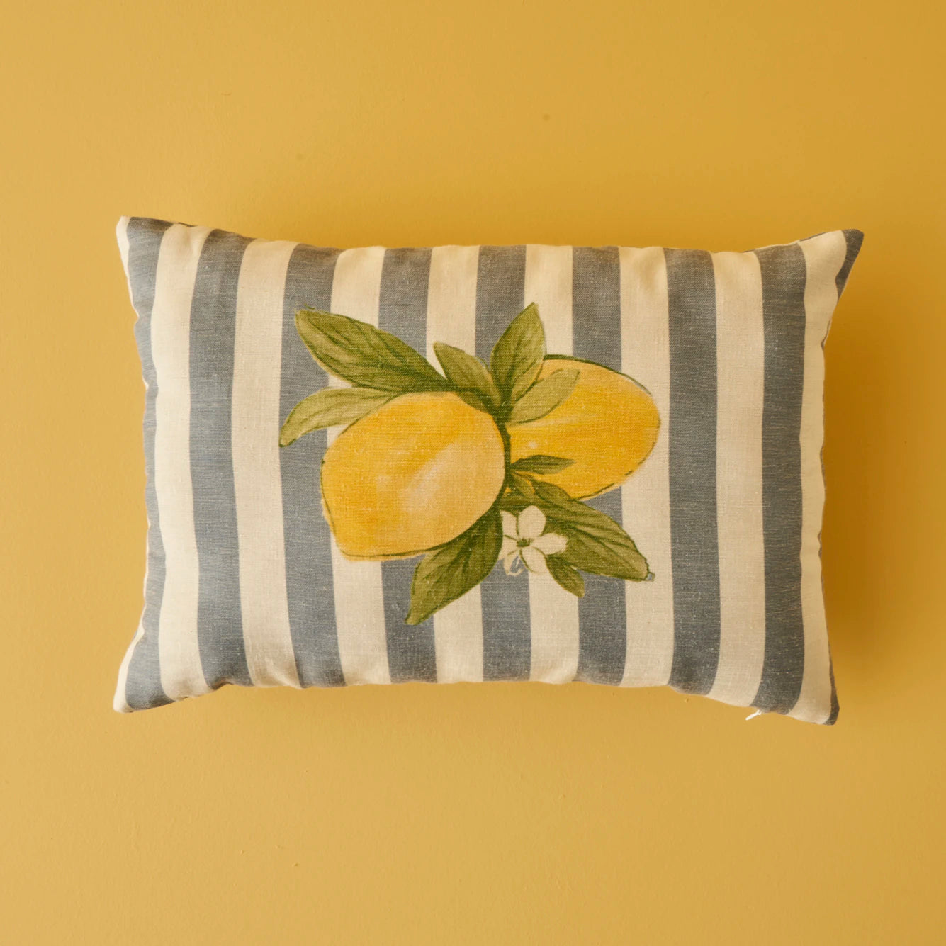 Lemoncello Pamuklu Baskılı Kırlent Kılıfı Mavi (35x50 cm)