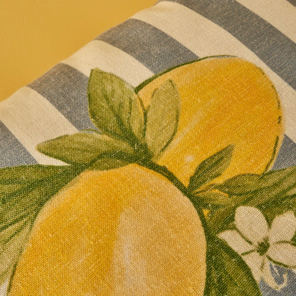 Lemoncello Pamuklu Baskılı Kırlent Kılıfı Mavi (35x50 cm) - 2