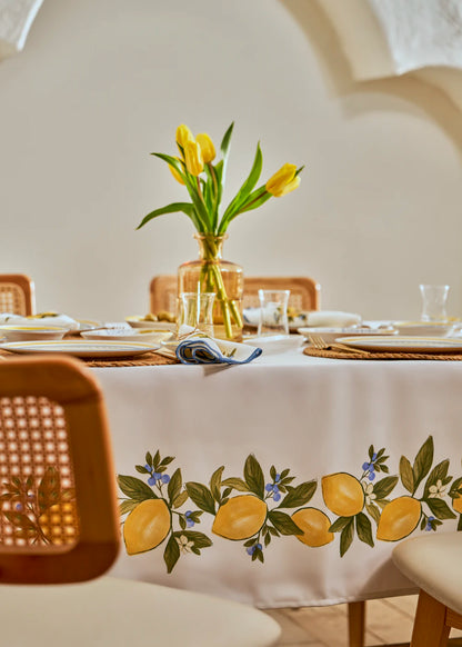 Lemoncello Pamuklu Masa Örtüsü Sarı (150x250 cm)