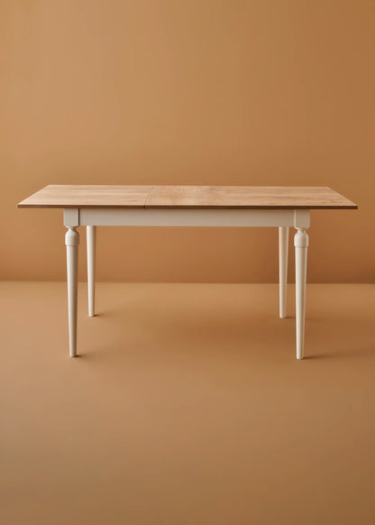Oak Açılır Masa Naturel-Beyaz (120x77x83 cm)