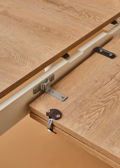 Oak Yemek Masası Naturel-Beyaz (80x120 cm) - 120x77x83 cm - NATUREL-BEYAZ - 5