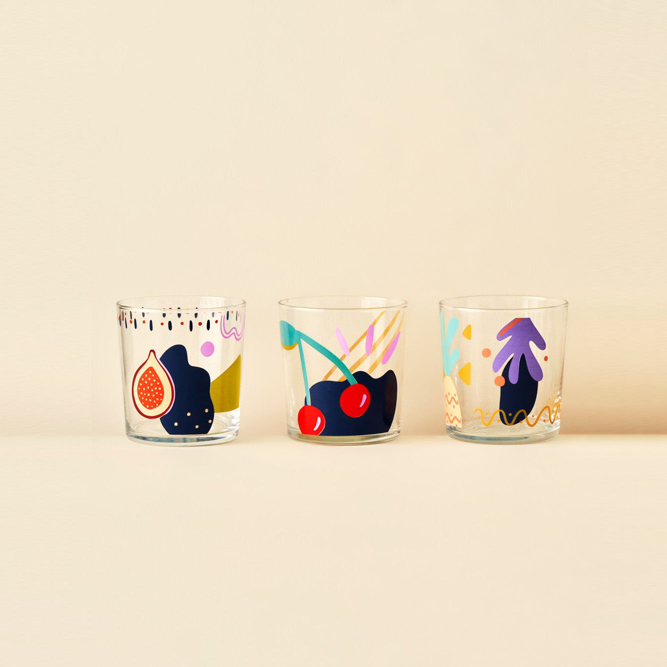 Fruit 3'lü Meşrubat Bardağı (380 cc)