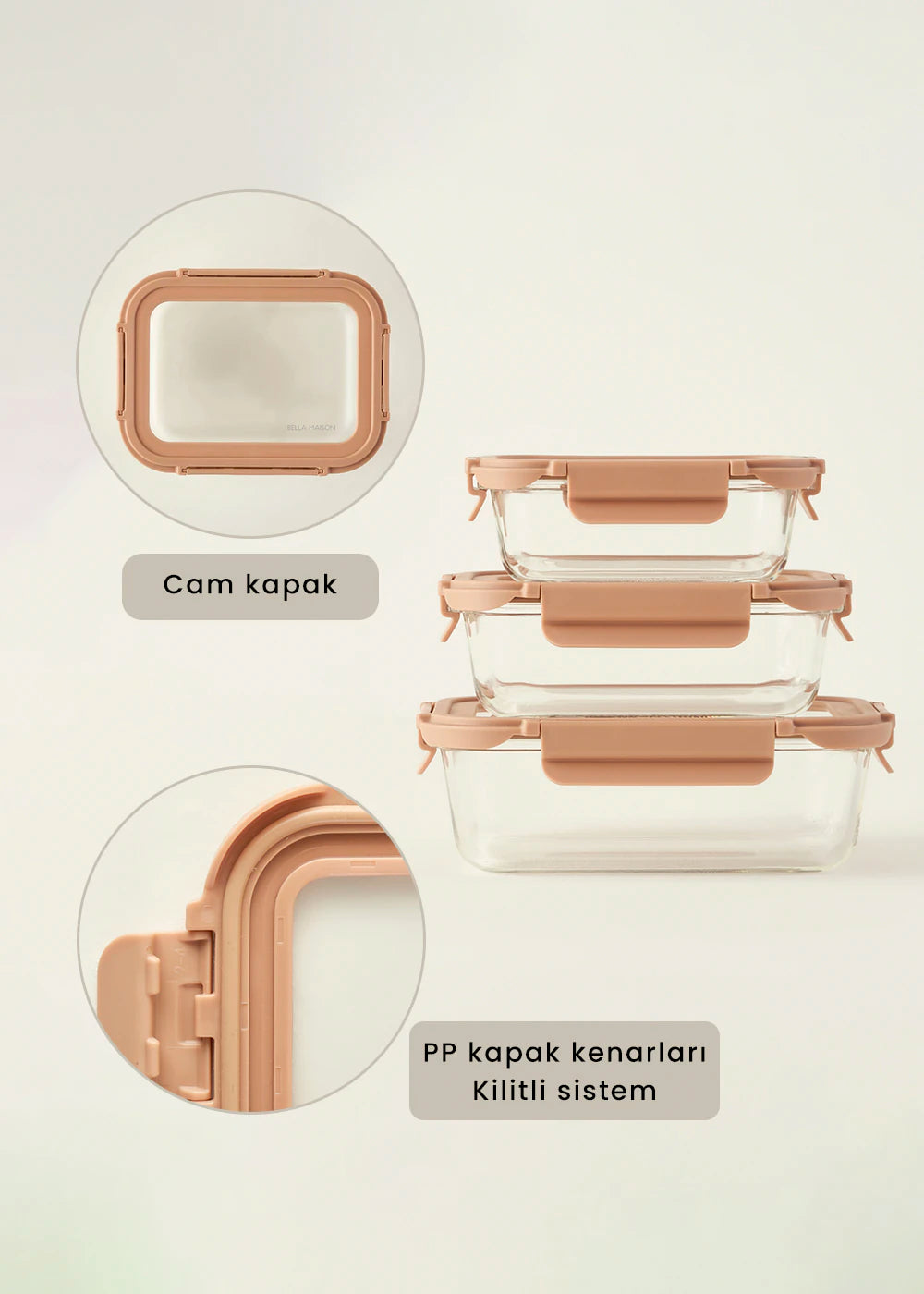 Terra Cam Saklama Kabı Bej (370 cc) - 2