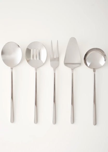 Siena 5 Parça Servis Seti Silver
