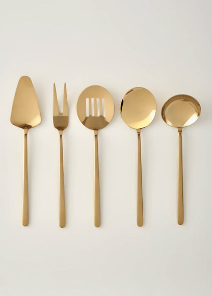 Siena 5 Parça Servis Seti Gold
